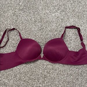 Victorias Secret Maroon Push up Bra 32D